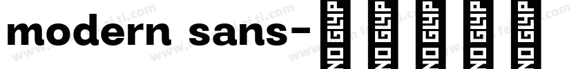 modern sans字体转换